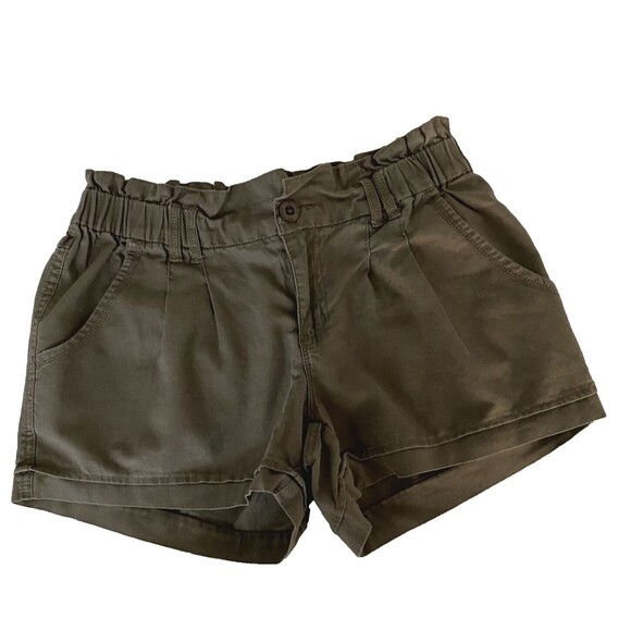 Be Bop Women's Linen Blend‎ Chino Short Size 11 Dark Brown Cut Off Zipper - Picture 1 of 6